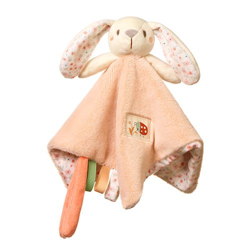 Обіймашка для малюків з брязкальцем "Веселий кролик"  (25*25 см) /"Babyono"