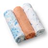 Пелюшки муслинові бавовняні (70х70 см)  3 шт. (Цегляний) /"Babyono"