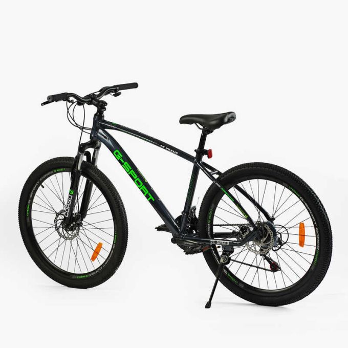 Велосипед Спортивний Corso «G-SPORT» 26" дюймів G-26235 (1) рама алюмінієва 17``, обладнання Shimano 21 швидкість, зібраний на 75