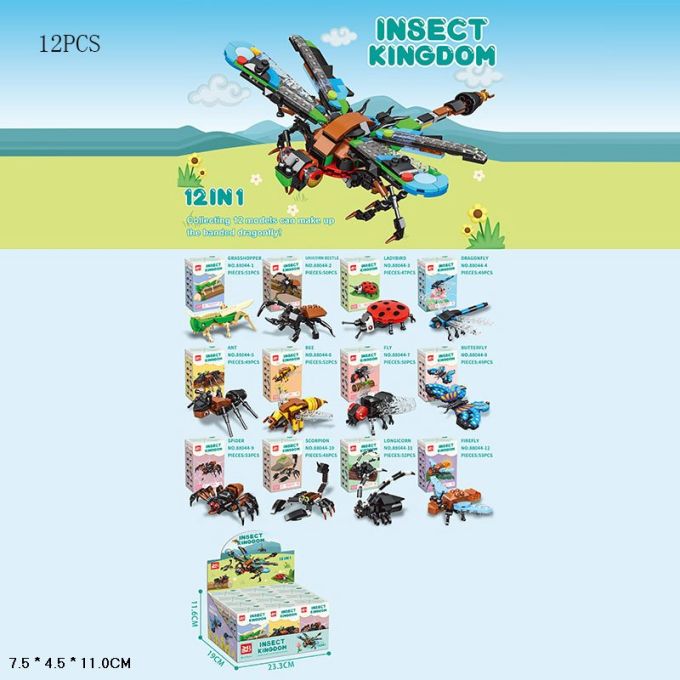 Конструктор INSECT арт.88044 (480шт/2) 12шт у дисплеї 23,3*19*11,6см