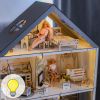 Ляльковий будиночок з освітленням для Барбі NestWood "Фантазія ЕКО" (kdb004ecoOsOr)