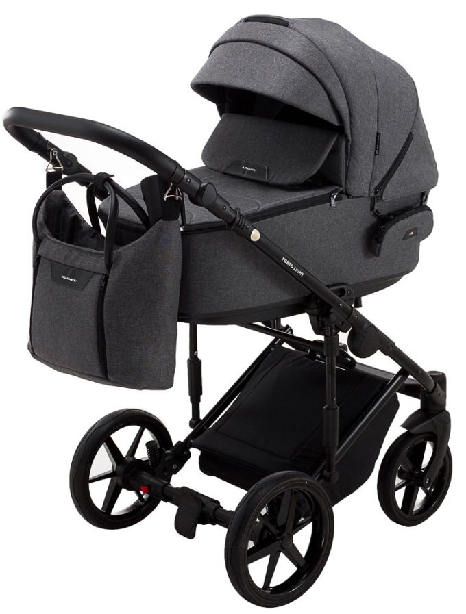 Коляска 2 в 1 Adamex Porto Light Tip TK-57 графіт