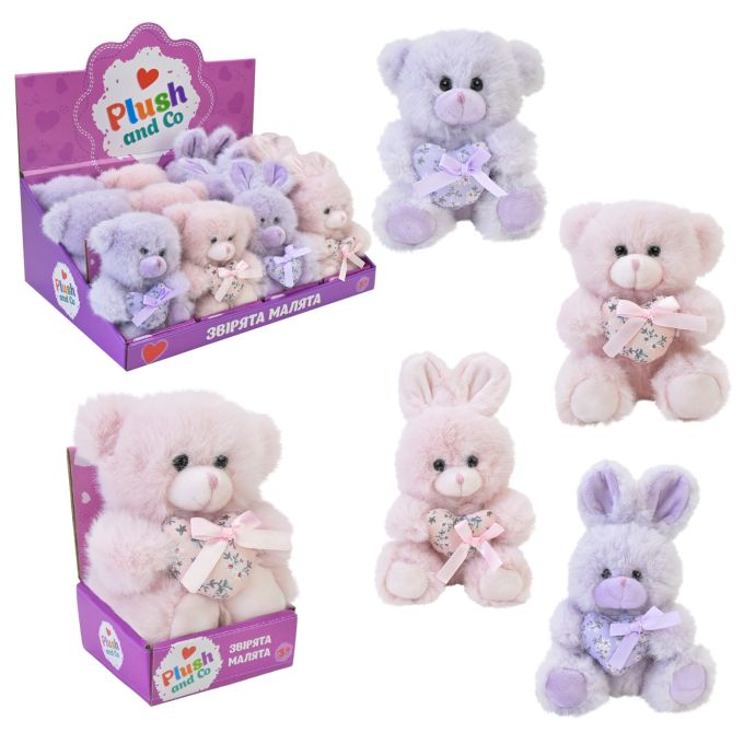 М'яка іграшка Plush and Co арт. PLC25014 (144шт) 13 см 12шт в дисплей боксі 4 види, кор. 9*8*13см, в диспл.боксі 38*26*14см