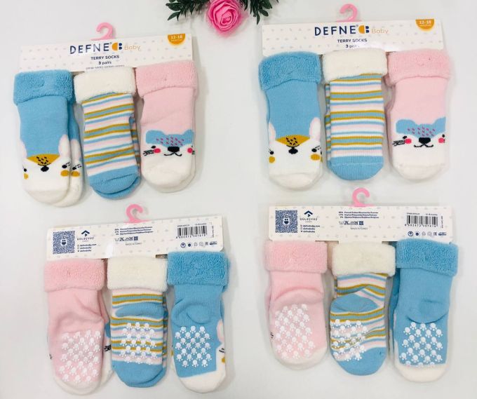 Махрові шкарпетки DEFNE  Baby 18-24м K012-23 ціна за 1 пару