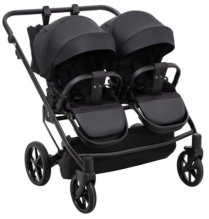 Коляска 2 в 1 для двійні Adamex Leo Duo Tip TK-53 чорний