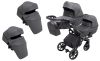 Коляска 2 в 1 для двійні Bair Kiwi DUO Soft BKD-219-1 графіт