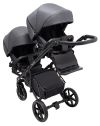 Коляска 2 в 1 для двійні Bair Kiwi DUO Soft BKD-219-1 графіт