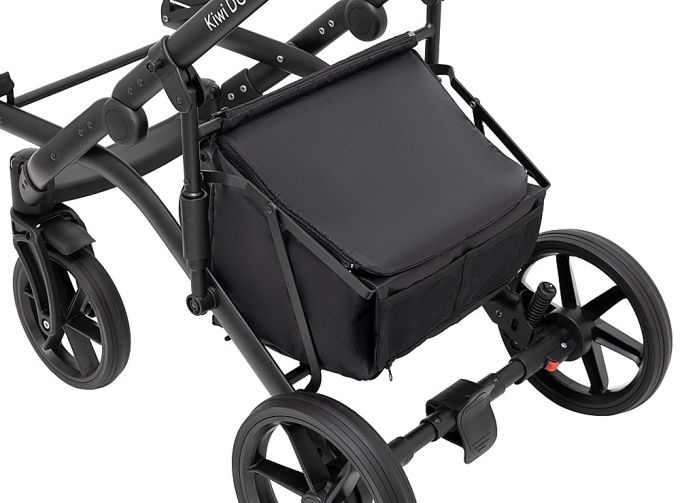 Коляска 2 в 1 для двійні Bair Kiwi DUO Soft BKD-219-1 графіт
