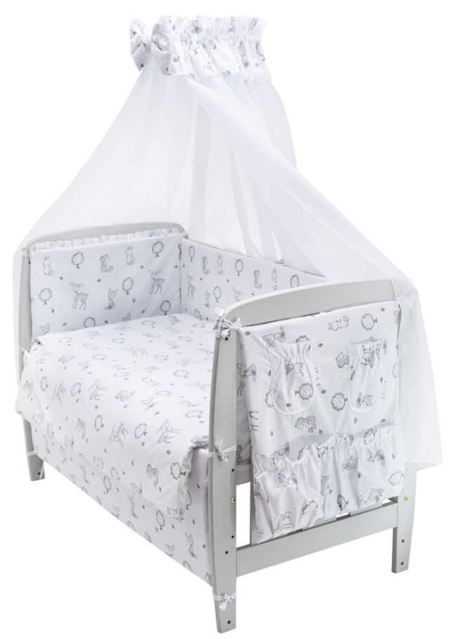 Дитяча постіль Babyroom Gold RG-08 білий (лисичка, ведмедик, зайчик, олень)
