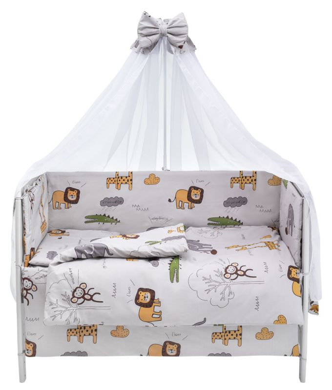 Дитяча постіль Babyroom Gold RG-08 сірий (африка)