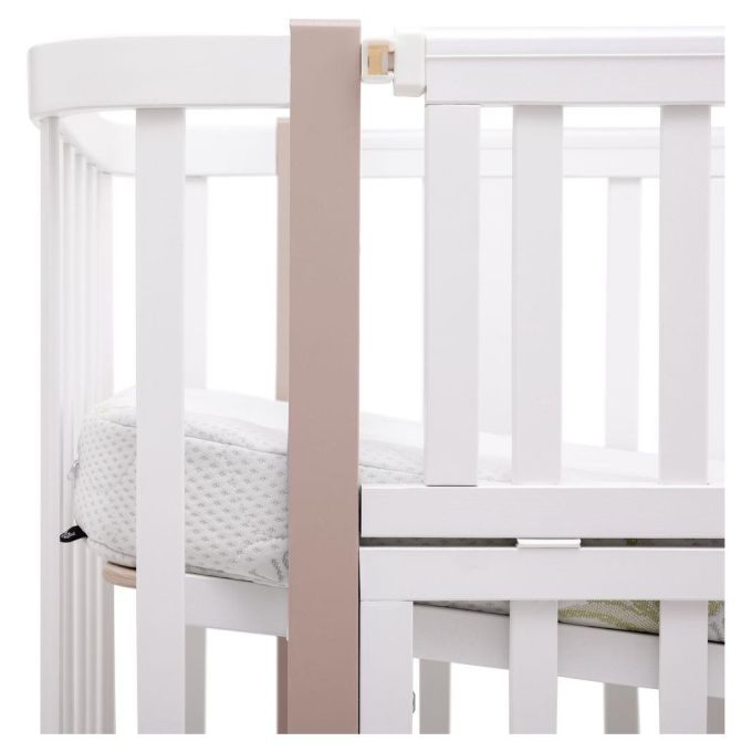 Ліжко Babyroom Місяць LU-3 маятник, шухляда білий / капучино