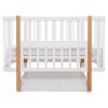 Ліжко Babyroom Місяць LU-3 маятник, шухляда білий / натуральний