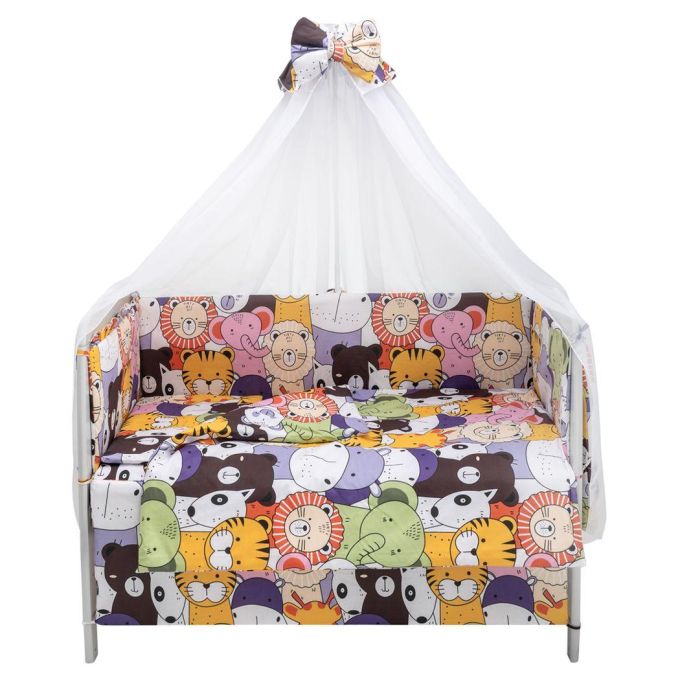 Дитяча постіль Babyroom Gold RG-08 білий (великі звірята)