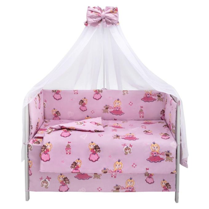 Дитяча постіль Babyroom Gold RG-08 рожевий (принцеса з собачкою)