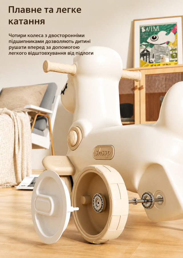 Коник-гойдалка 3в1 Terrio “Sheepy” Кавовий
