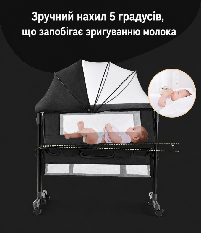 Мультифункціональне ліжечко для новонароджених Terrio "Nuby" Чорне