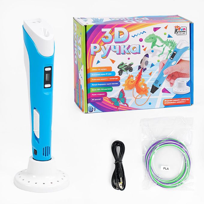 гр Ручка 3D 97321 (12/2) "4FUN Game Club", USB кабель живлення, в коробці