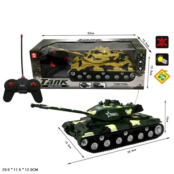 Танк р/к арт. AKX529-2 (64шт/2) батар.,2кольора,світ.,звук,короб 29,5*11,5*12см
