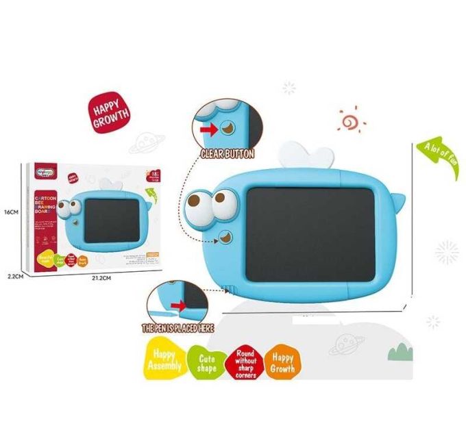 Дошка для малювання 99-25 B (144) розмір: 21.5х15.5 см, LCD екран, кольоровий малюнок, стилус, кнопк