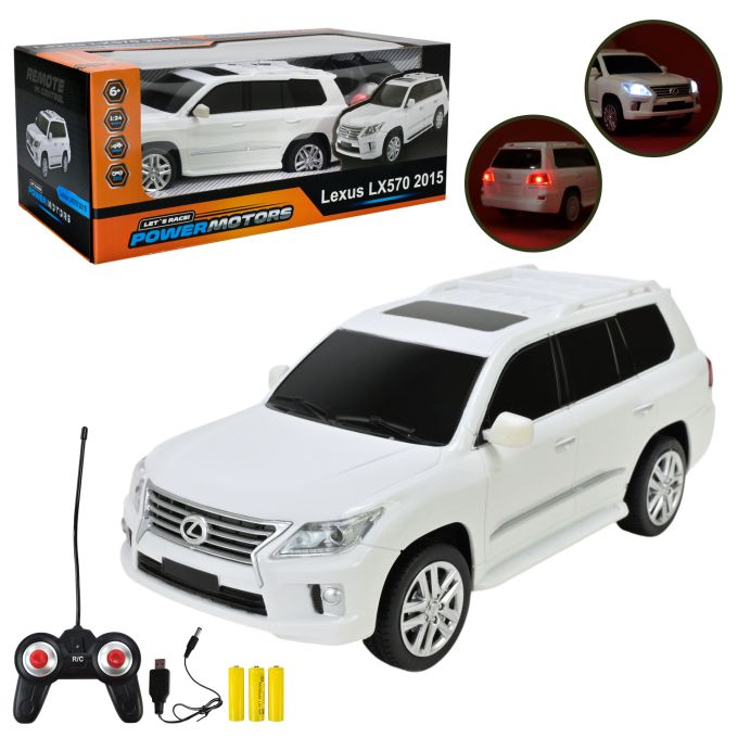 Машина р/к арт. PM2406 (24шт)"POWERMOTORS",1:24 LEXUS LX570,світло, акум.бат, короб.26,5*14*10,5см.