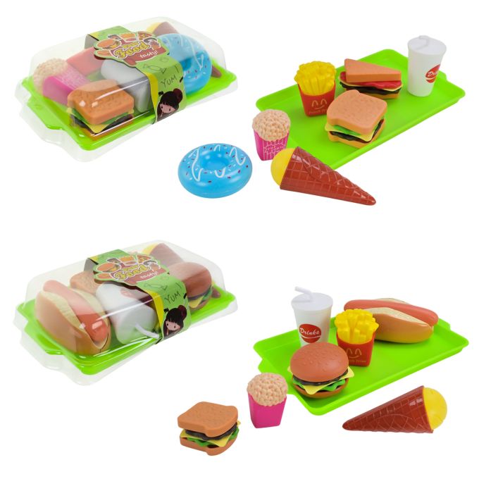 Іграшка  Fast food set арт. 6003/4 (240шт/2)   мікс 2 види, кафе  16*10*4