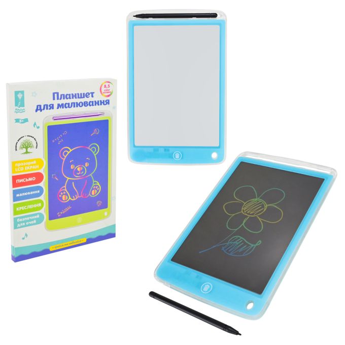 Планшет для малювання LCD Грайся та навчайся арт. PL7062 (100шт) екран 8,5" у короб. 15*11*23см