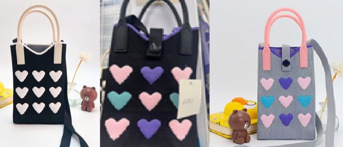 Сумочка арт. C2252 серця 3 мікс 18*12см