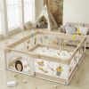Дитячий манеж Terrio Hedgehog XL 180x200 см з двома ручками і 60 різнокольоровими м'ячами