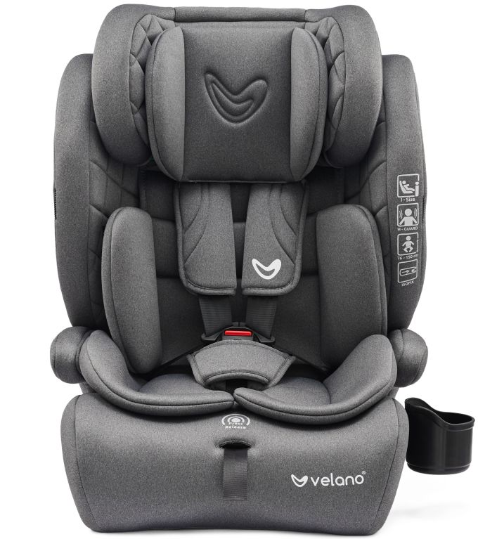 Автокрісло VELANO Flexo i-Size 76–150 см, ISOFIX + Top Tether/ремінь, grey