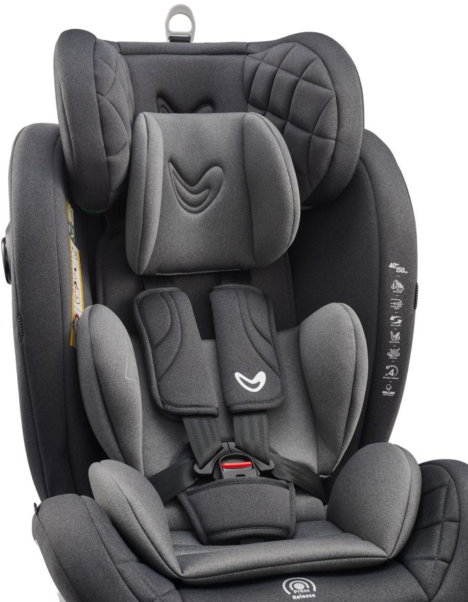 Автокрісло VELANO Aura 360° i-Size 40–150 см, ISOFIX, grey