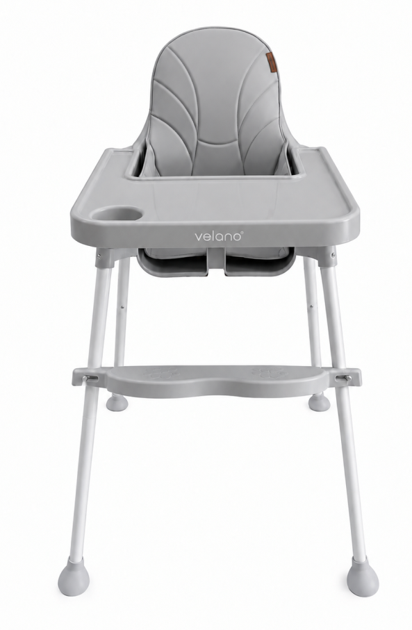 Стілець для годування дитини 2 в 1 VELANO Basic,  light grey