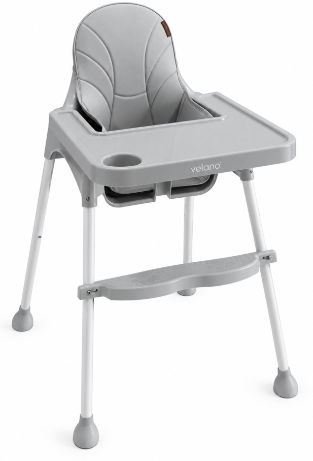 Стілець для годування дитини 2 в 1 VELANO Basic,  light grey