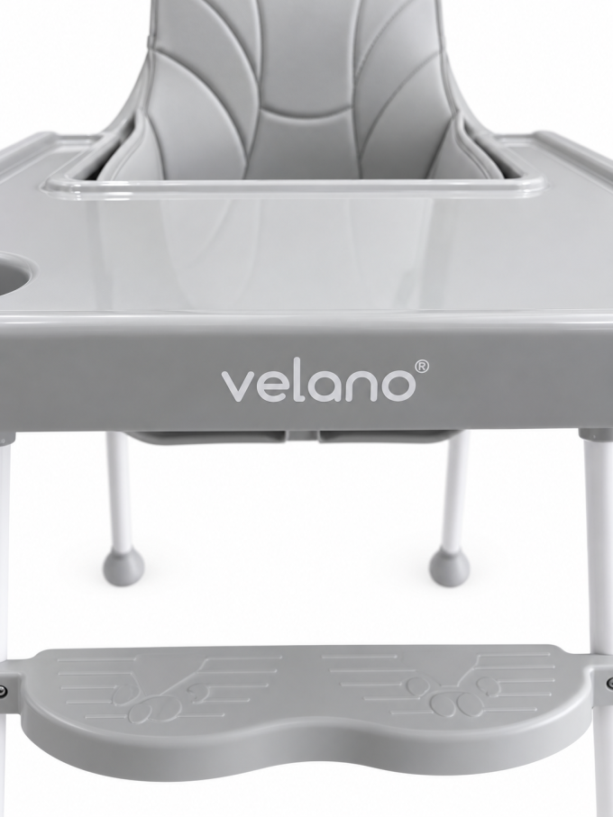 Стілець для годування дитини 2 в 1 VELANO Basic,  light grey